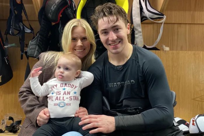 Frank Vatrano Was Surprised By Wife And Daughter At Practice