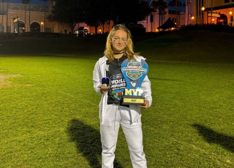 Allison Gandlin Pictured With Her MVP Championship Honor