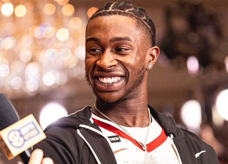 The Talented Razorbacks Basketball Player Davonte Davis Pictured During Interview In 2023