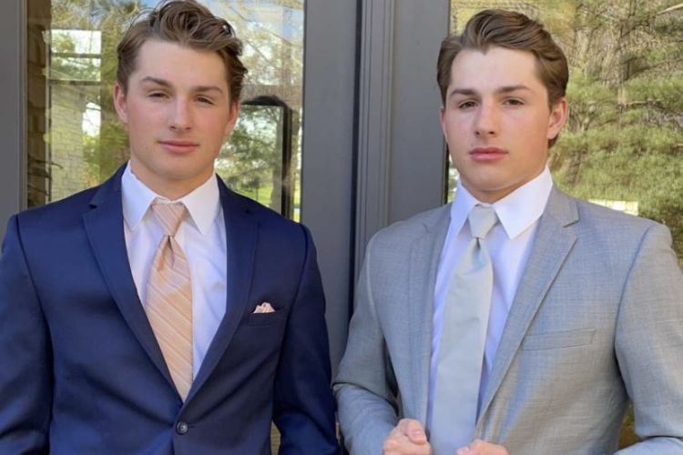 The Twins Of Fred And Carol Hoiberg, Charles (L) And Samuel Pictured In 2021 Getting Ready For Prom