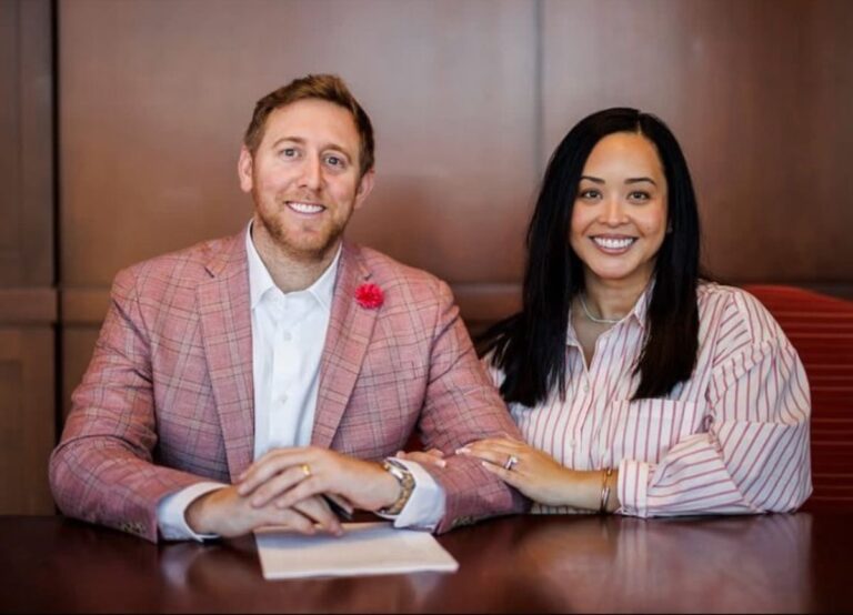 Ashley Coen Pictured With Her Husband Liam Coen After He Signed With The Tampa Bay Buccaneers