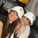 Austin Reaves’ girlfriend Jenna Barber (left) with her mom, Nicole Wilkett, at a 2023 game