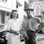 Ben Hogan photographed with wife Valerie Fox after his first pro victory at Hershey Four-Ball in 1938.