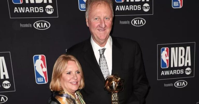 Dinah Mattingly and Larry Bird in 2019 via People.com