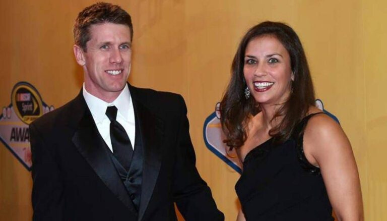 Carl Edwards And His Wife Kate Edwards Pictured At The 2011 NASCAR Sprint Cup Series Awards Ceremony At Wynn Resort And Casino, Las Vegas, Nevada