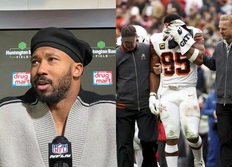 Cleveland Browns Defensive End Myles Garrett's Eye Injury Raises Concerns About His Health And Its Impact On The Cleveland Browns' Playoff Aspirations