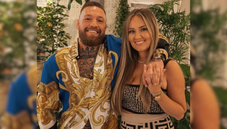 Conor McGregor with his fiancée, Dee Devlin