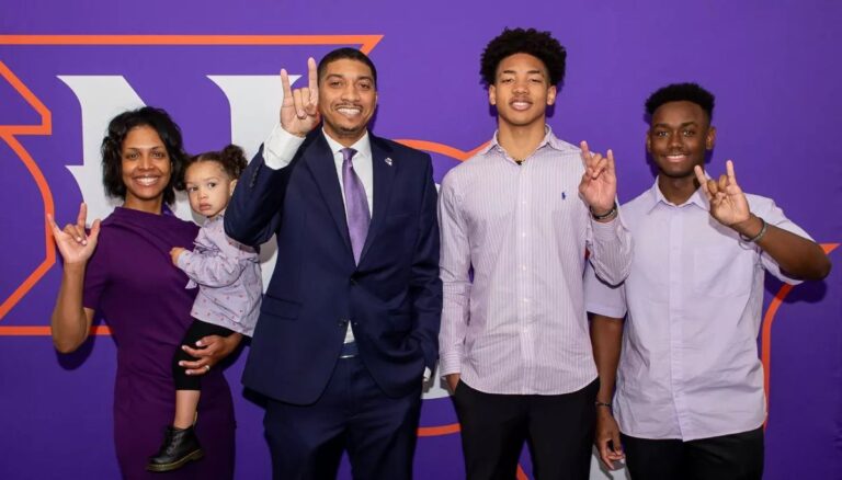 Corey Gipson with his wife, April, and their three kids