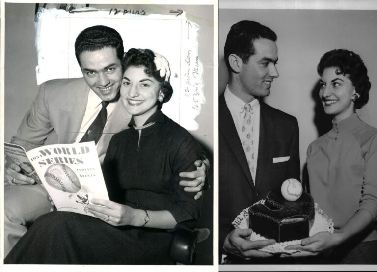 Former Cleveland Indians Outfielder Rocky Colavito Met His Future Wife Carmen Perrotti In 1953 While Playing For The Reading Indians In Pennsylvania