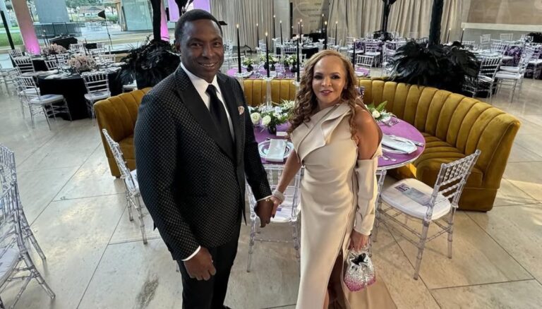 Former NBA Coach Avery Johnson Pictured With His Wife Cassandra Johnson Attending The 2024 DSO Gala As Co-Chairs On October 2, 2024