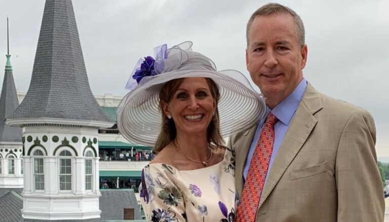 The Former Texas A&M Basketball Coach Billy Kennedy Pictured With His Wife Mary Ethredge At The Kentucky Derby In 2019