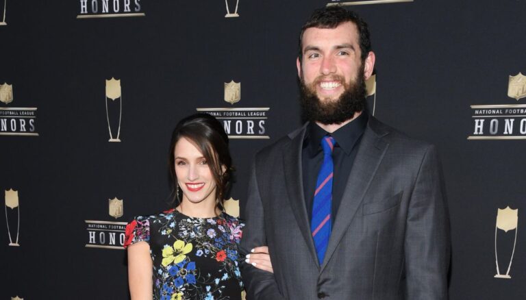 Andrew Luck With His Wife, Nicole Pechanec At The 8th Annual NFL Honors At The Fox Theatre On Saturday, Feb. 2, 2019, In Atlanta.