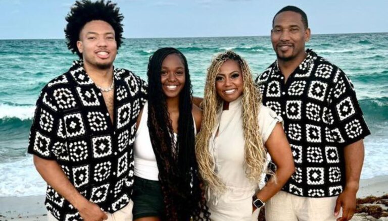 Alabama Point Guard Mark Sears Pictured With His Parents Chad And Lameka Sears And His Sister Makenzie Sears During Vacation In 2024