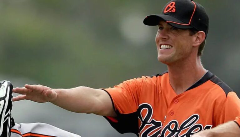 The late MLB star Brian Matusz while playing for Baltimore