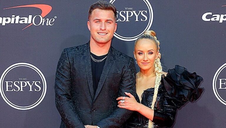Buffalo Bills Punter Sam Martin Pictured With His Former Girlfriend And Olympic Medalist, Nastia Liukin On The Red Carpet of ESPY Award In July 2019, California