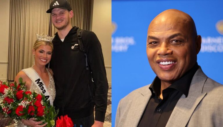 TNT analyst Charles Barkley and Walker Kessler and his girlfried Abbie