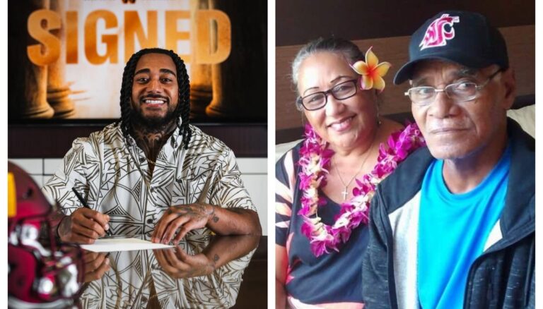 Commanders Linebacker Frankie Luvu Has Strong Bond With His Parents Veresa And Faaloiloia Luvu