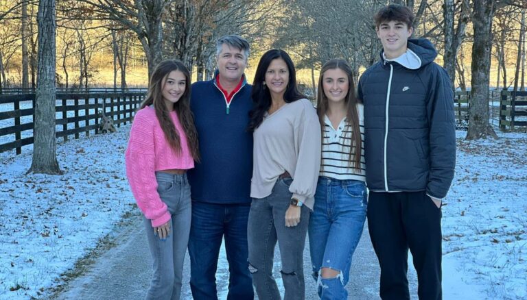 George MacIntyre with his parents Matt and Sarah and two sisters Mattie and Mimi
