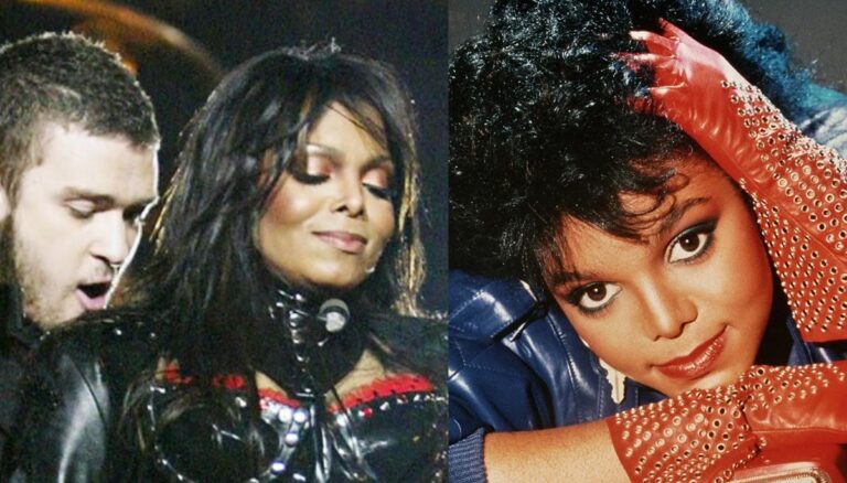 Janet Jackson and Justin Timberlake during the Super Bowl halftime