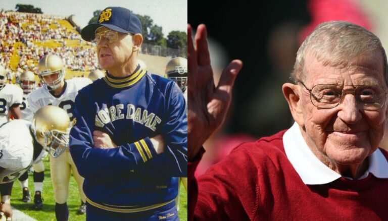Lou Holtz while serving as the head coach of Notre Dame