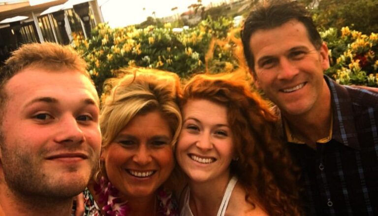 Nevada Basketball Head Coach Steve Alford Pictured With His Wife Tanya Alford And Their Two Kids Bryce and Kaley Alford