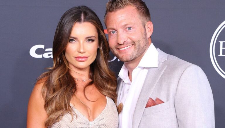 Rams' Head Coach Sean McVay Pictured With His Wife Veronika Khomyn At The 2022 ESPYs Award Ceremony On July 20, 2022 In Hollywood, California
