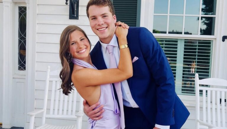 Riley Leonard with his long-time girlfriend Molly