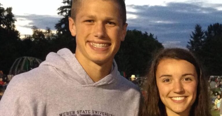 Cade Otton and his wife, Sierra Snyder, a former collegiate basketball player.