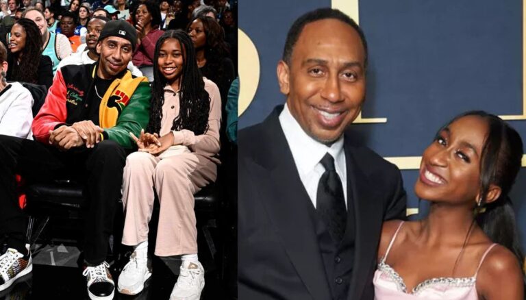 Stephen A. Smith with his daughters Samantha and Nyla