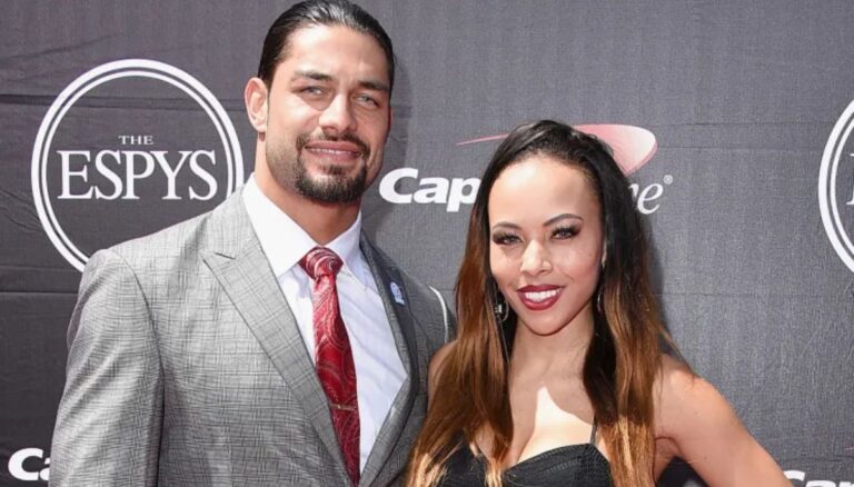 WWE Superstar Roman Reigns Pictured With His Wife Galina Becker At The 2015 ESPYS Award Held On July 15, 2015, In Los Angeles, California