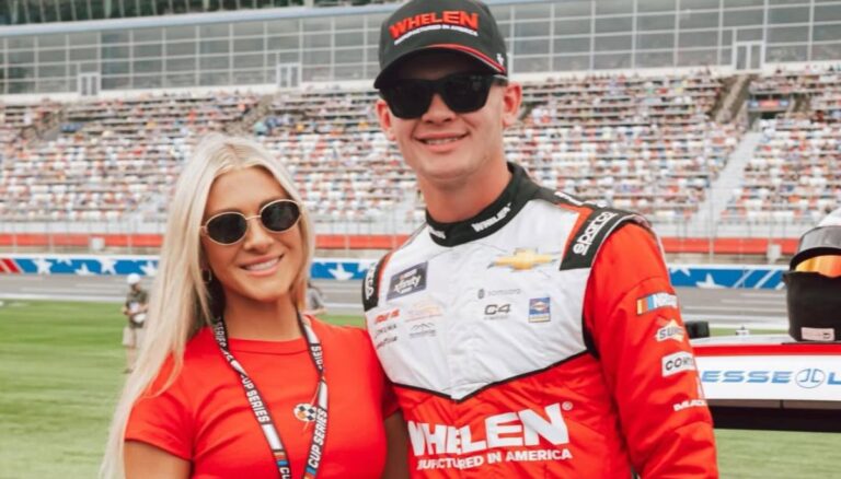 Young NASCAR Racer Jesse Love Pictured With His Girlfriend Georgia Kryssing At The Charlotte Track Before The Start of The Race In May 2024