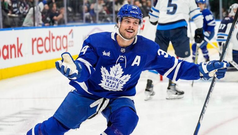 Auston Matthews while playing for Maple Leafs of NHL