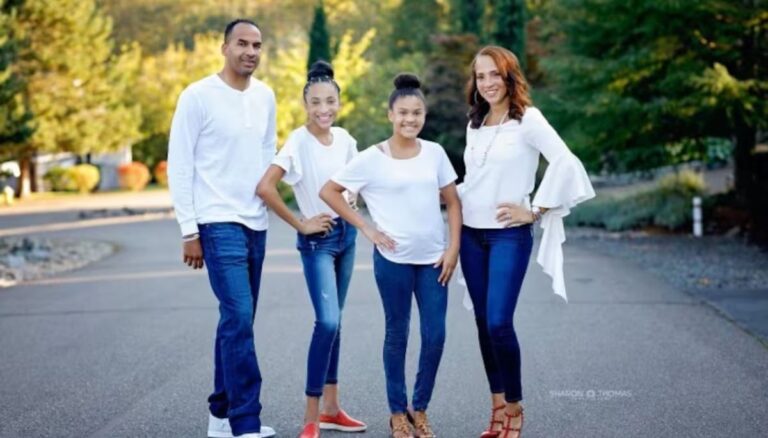 Nico Harrison with his wife Darlise and two daughters