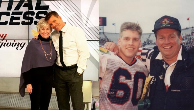 Scott Hanson with his mother Ann (Right) and his with his late father Dick Hanson (Left)