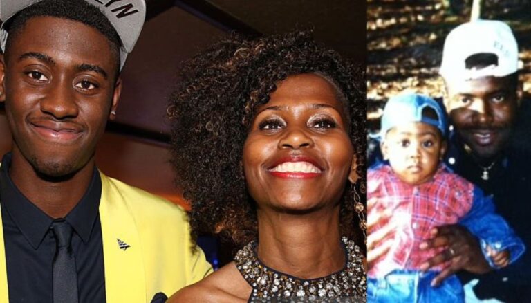 Caris LeVert with his late father Darryl (Left) and with his mother Kim (Right)