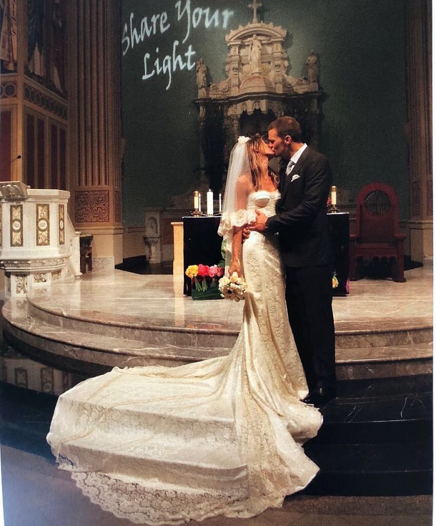 Gisele Bündchen and Tom Brady's marriage photo.