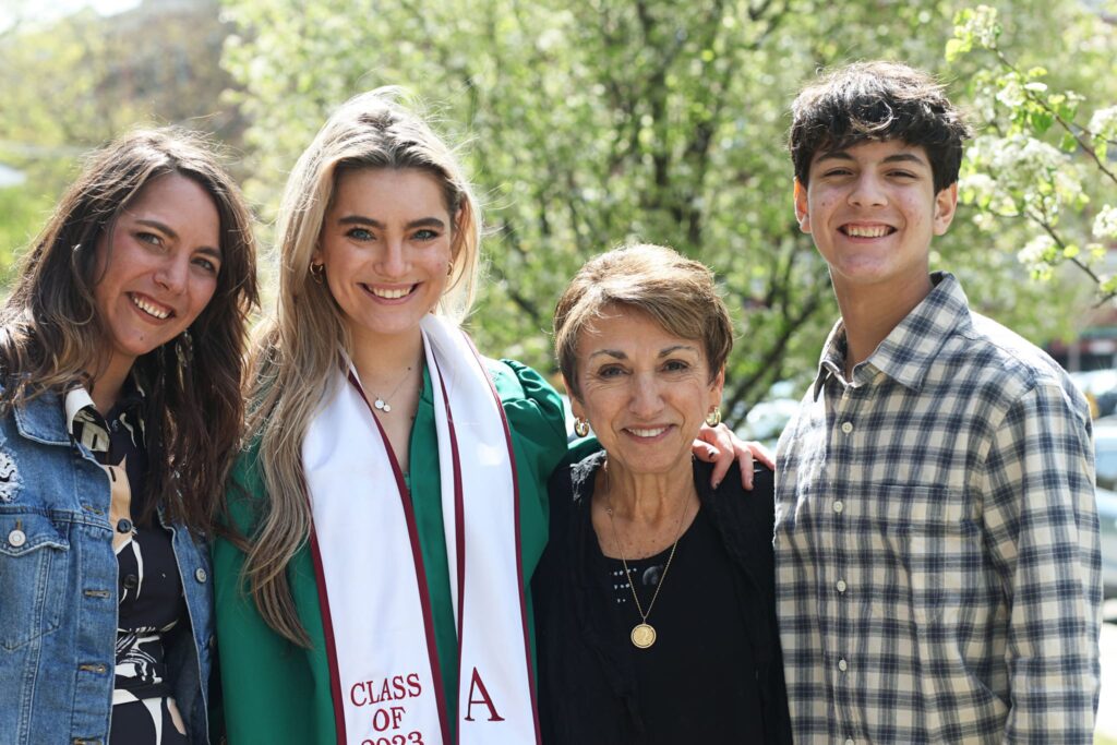 Carmelo, his mother Becca, his sister Bela, and his grandmother Carmela Pisani Surowiec
