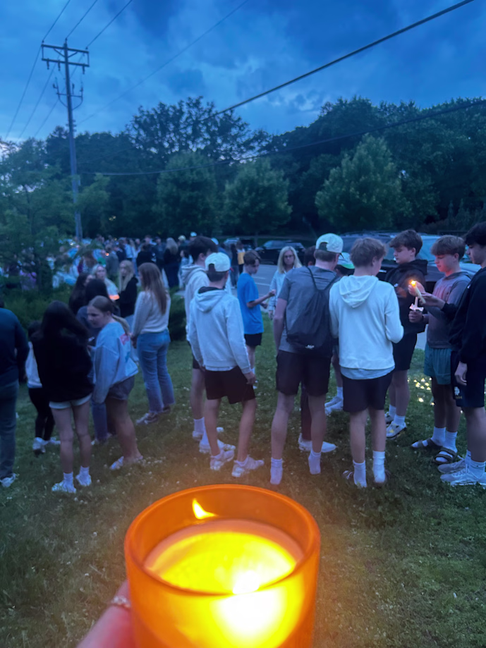 The candlelight vigil for beloved Tighe.