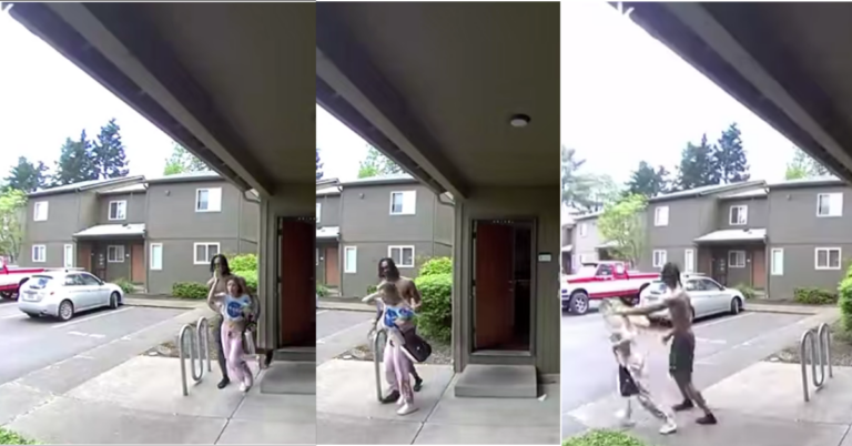 Football Player Pushes Woman
