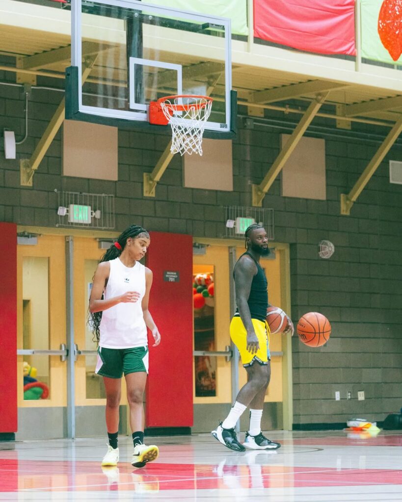Lance Stephenson with his eldest daughter, Liara Stephenson.