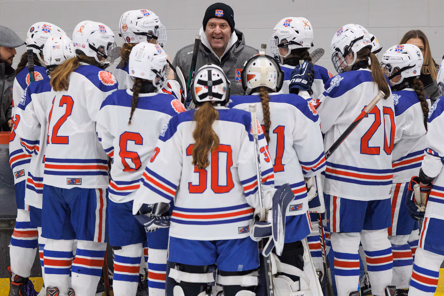 Head Coach Dave O'Hearn with his team