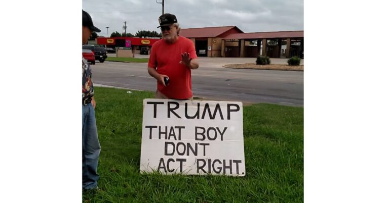 Lawton HS Anti Trump Sign
