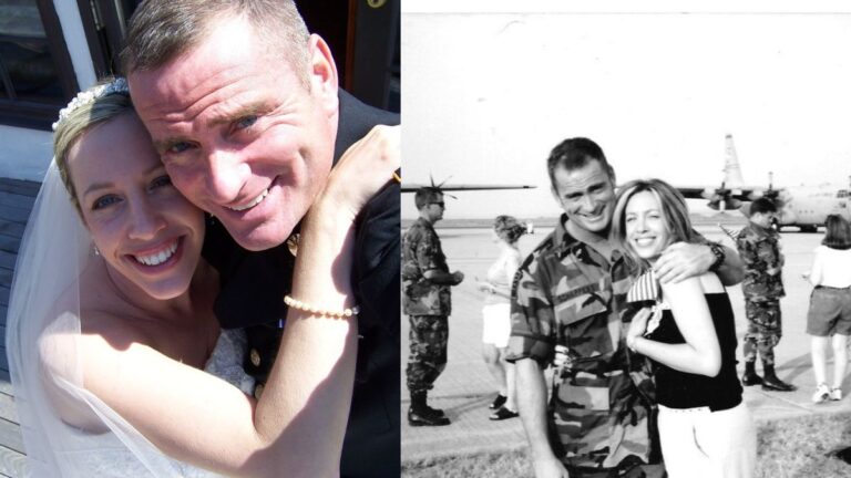 A picture collage of Terry Schappert and his ex-wife Stefanie Schappert from when they were together.