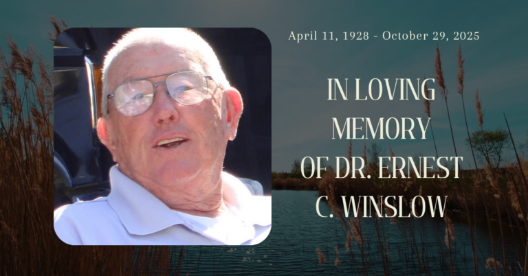 Dr. Ernest C. Winslow Death