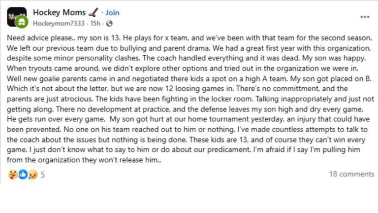 hockey bullying allegations
