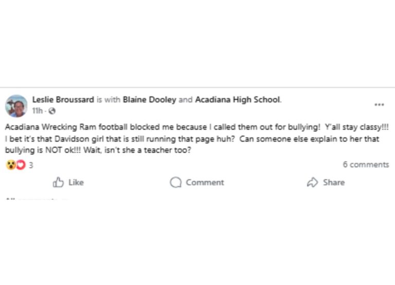 Acadiana High Football Page Brags After Loss While Bullying Fans and Rivals