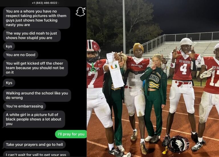 Twins Cheerleaders Harassed and Threatened Over Picture Showing Them Standing Between Black Football Players in South Carolina