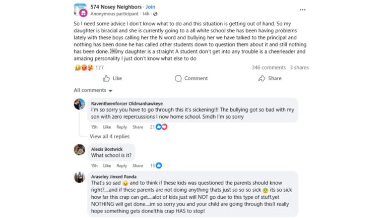 racial bullying allegations
