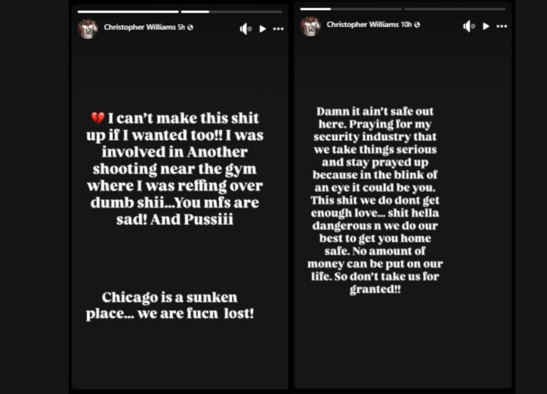 Chicago Referee Christopher Williams’s Friend Shot and Nearly Killed While Enjoying Basketball Over Pointless Beef