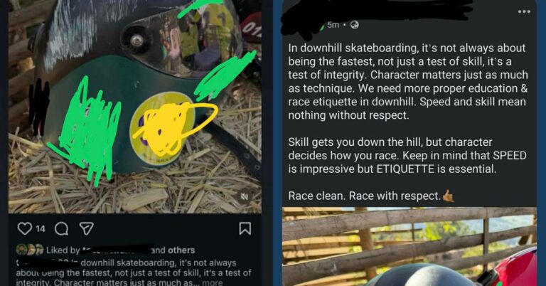 Downhill skateboarding bullying